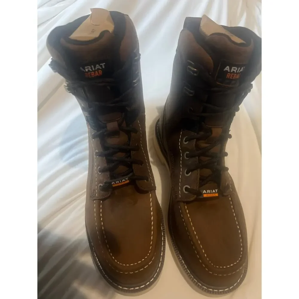 Ariat Rebar Lift 8 H20 Composite toe Men’s Sz 6 distressed brown